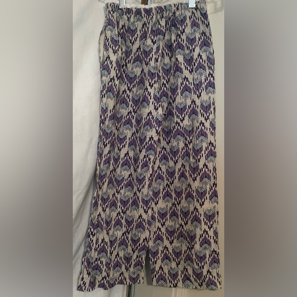 Zara Girls Wide Leg Pants Purple Print size 10 - Picture 4 of 5